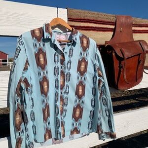 Aztec Pearl Snap Button Up